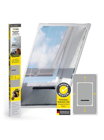 EASYmaxx Moskitonetz Magic Fit 100x160cm weiß Dachfenster Weiß