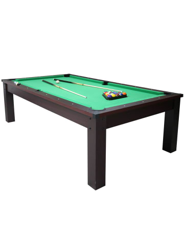 Nordcore Billardtisch 8' 3-IN-1 in Braun 244x132x81cm