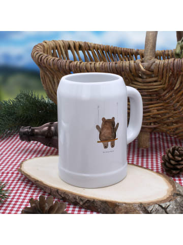 Mr. & Mrs. Panda Bier Seidel Bär Schaukel ohne Spruch in Weiß
