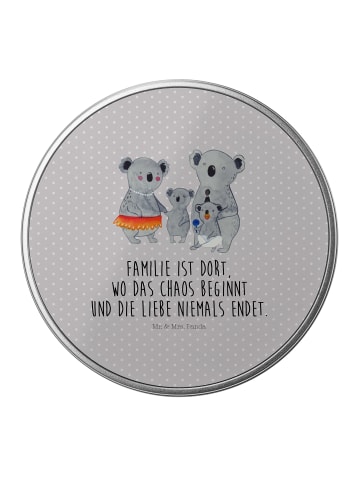 Mr. & Mrs. Panda Aufbewahrungsbehälter Koala Familie mit Spruch in Grau Pastell