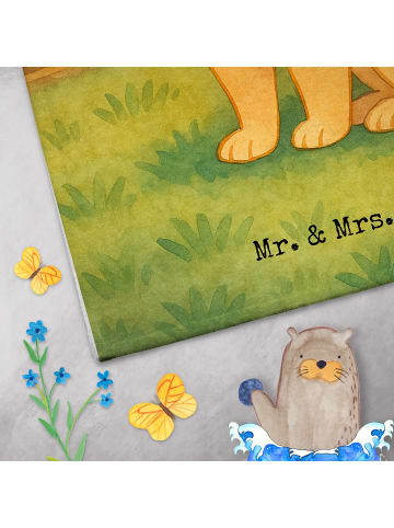 Mr. & Mrs. Panda handtuch gäste wc Hund Glück Design ohne Spruch in Weiß