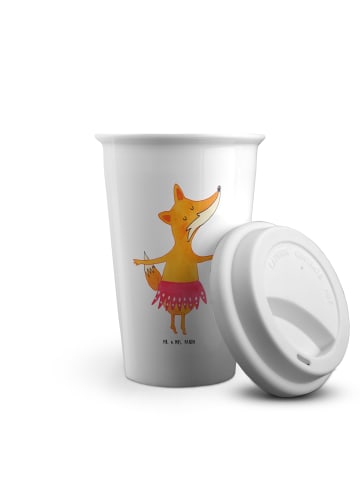Mr. & Mrs. Panda To Go Becher Fuchs Ballerina ohne Spruch in Weiß
