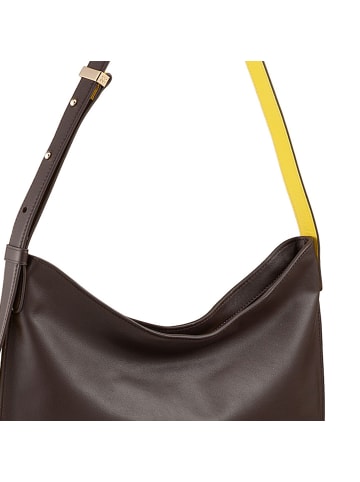 DuDu Sylvie Schultertasche Leder 36.5 cm coffee brown
