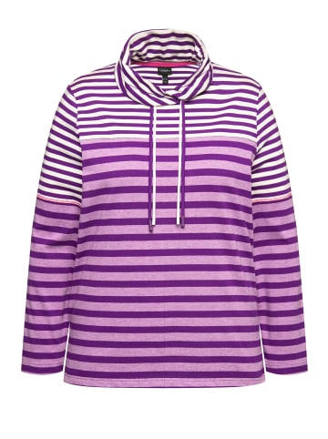 Ulla Popken Longsleeve in dunkles violett