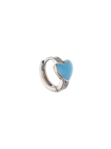 myMo Women Hoop Earrings in Silver Turquoise