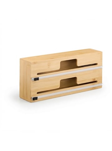 relaxdays Folienspender in Natur - 2 Rollen