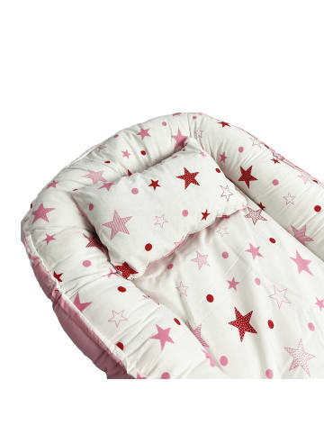 just2little Babynest mit Kissen in Rosa