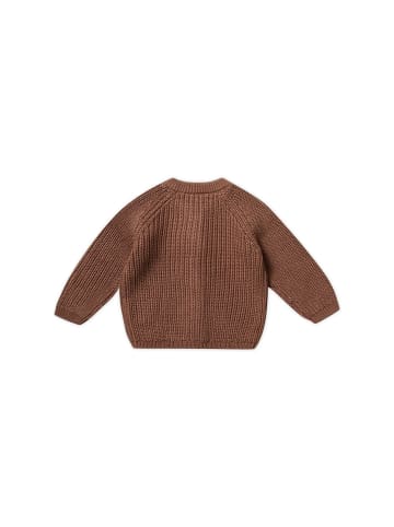 Stellou & friends Gerippter Strick-Cardigan in chocolate