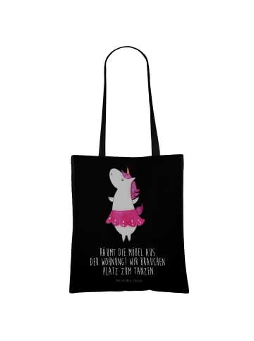 Mr. & Mrs. Panda Tragetasche Einhorn Ballerina mit Spruch in Schwarz