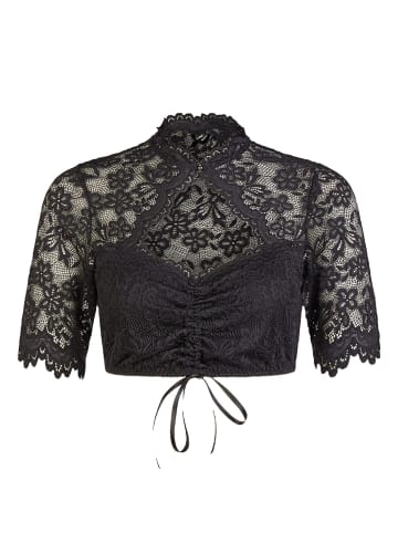 Nina von C. Dirndlbluse halbarm in schwarz