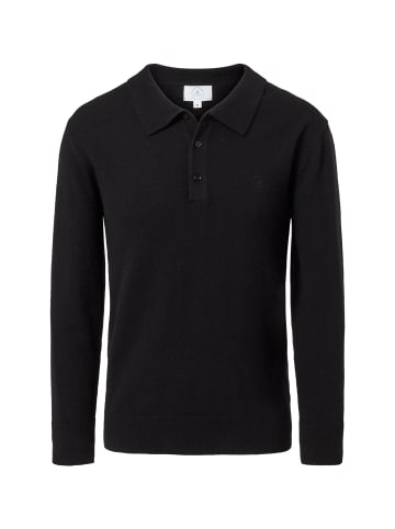 CASH-MERE.CH Poloshirt Langarm in Schwarz