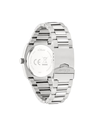 s.Oliver Armbanduhr Retro Time in silber
