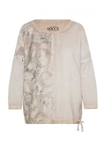 soccx T-Shirt 'Memory Lane' in beige