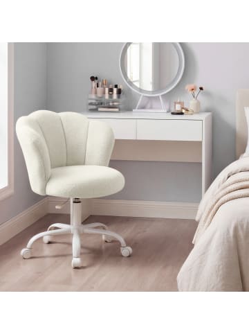 SONGMICS Bürostuhl Laela in Weiß - (B)64 x (H)(79-89) x (T)64 cm