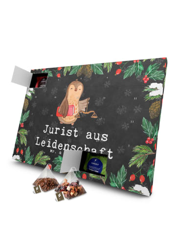 Mr. & Mrs. Panda Adventskalender Jurist Leidenschaft mit Spruch in Kreidetafel