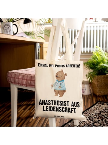 Mr. & Mrs. Panda Jutebeutel Anästhesist Leidenschaft mit Spruch in Creme