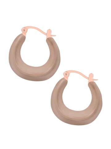 Yokoamii Creolen aus Messing in roségold