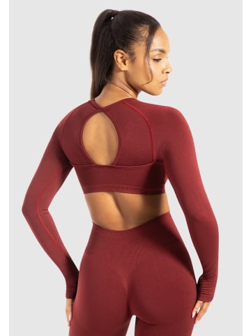 SMILODOX Longsleeve Linnea in Bordeaux