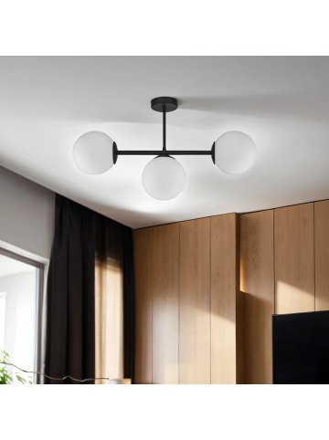 Licht-Erlebnisse Deckenlampe (B)16 x (L)67 x (H)37 cm in Schwarz Weiß