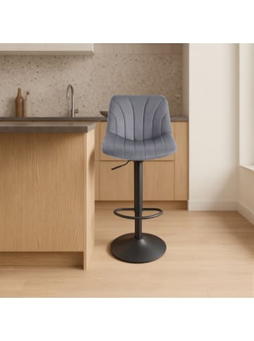 VASAGLE 4er-Set:Barhocker Tyra in Grau - (B)43 x (H)(88-108) x (T)46.5 cm