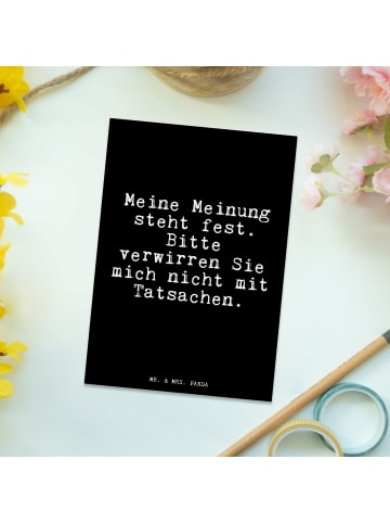 Mr. & Mrs. Panda spruchkarte Meine Meinung steht fest.... mit Sp... in Schwarz