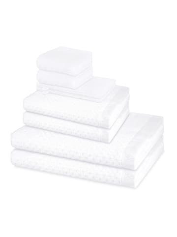 Ross 2 X Wasch- 2 X Gäste- 2 X Dusch- 2 X Handtuch im Set Harmony in Weiß