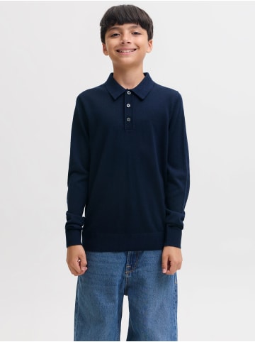 JACK & JONES Junior Gestricktes Polo in Night Sky