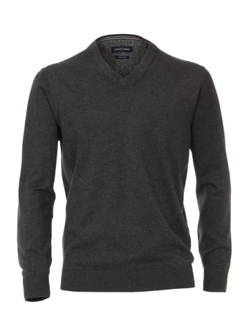 CASAMODA Pullover mit V-Ausschnitt uni 004430 in Grau