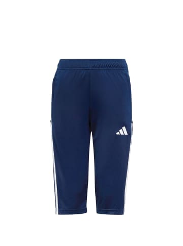 adidas Performance Trainingshose Tiro 23 3/4 in dunkelblau / weiß