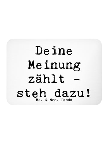 Mr. & Mrs. Panda magnet Spruch Mutig zu Meinungen mit Spruch in Weiß