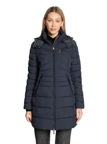 Gil Bret Steppmantel mit abnehmbarer Kapuze in Dunkelblau