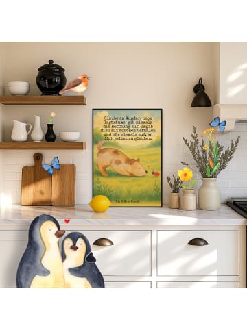 Mr. & Mrs. Panda Poster Hund Marienkäfer Design mit Spruch in Weiß
