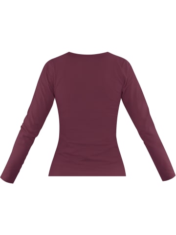 Janice 2 x Damen Langarmshirt Nimes in Burgund