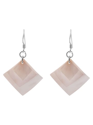 Adeliás Damen Ohrringe – Ohrhänger aus 925 Silber mit Perlmutt in silber