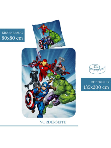 MARVEL COMICS Jungen Bettwäsche-Set "Marvel's Avengers" in Blau