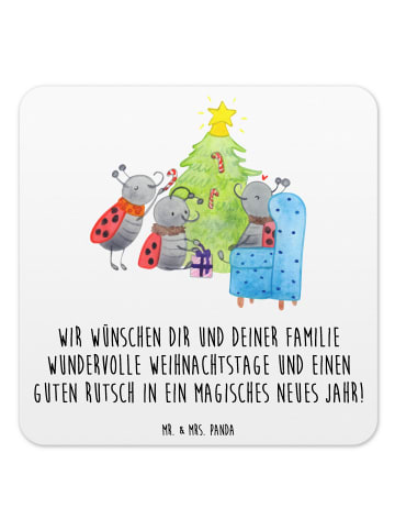 Mr. & Mrs. Panda Tassenuntersetzer Weihnachten Smörle mit Spruch in Weiß