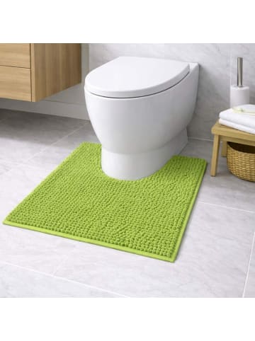 WohnDirect Badematte mit WC Ausschnitt PARIS in Grün