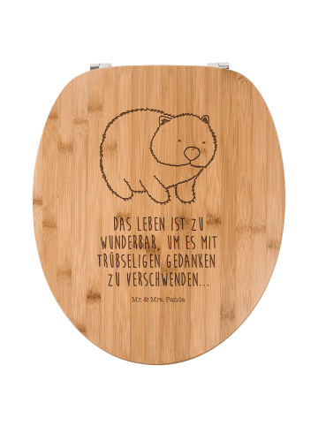 Mr. & Mrs. Panda WC-Brille Wombat mit Spruch in Transparent