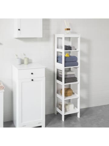 SoBuy Hochschrank in Reinweiß - (W) 30 x (H) 139 x (L) 30 cm