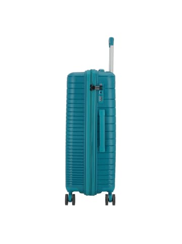 D&N Travel Line 4600 4 Rollen Trolley M 65 cm in petrol