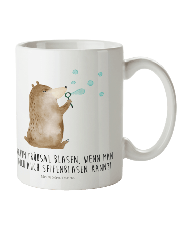 Mr. & Mrs. Panda Trinkbecher Bär Seifenblasen mit Spruch in Weiß