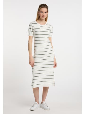 DreiMaster Damen Strickkleid in Wollweiss Oliv