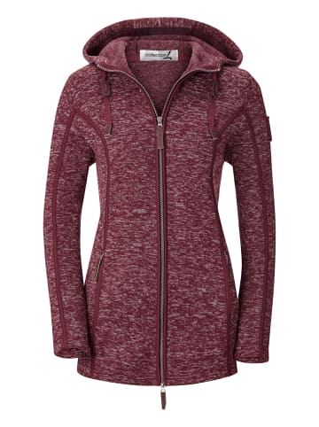 WITT WEIDEN Kapuzenfleecejacke in bordeaux-meliert