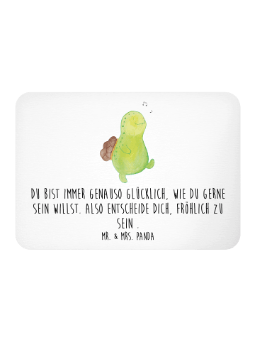 Mr. & Mrs. Panda Kühlschrankmagnet Schildkröte Pfeifen mit Spruch in Weiß