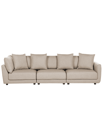 Beliani 3-Sitzer Sofa SIGTUNA in Beige/Schwarz - (W) 300 x (H) 86 x (L) 102 cm