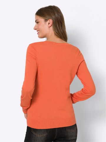 Heine Rundhals-Pullover in orange