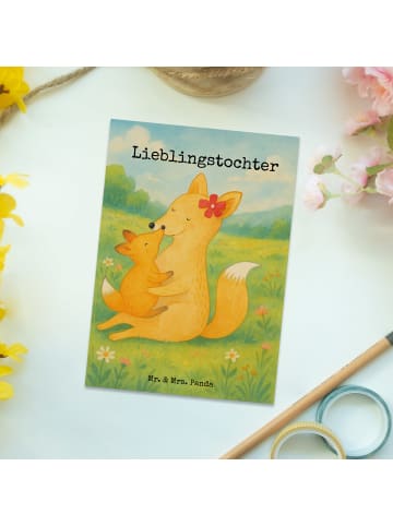 Mr. & Mrs. Panda Postkarte Fuchs Mama Design mit Spruch in Weiß