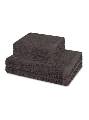 Möve 2 X Handtuch 2 X Duschtuch im Set Bliss in Graphite
