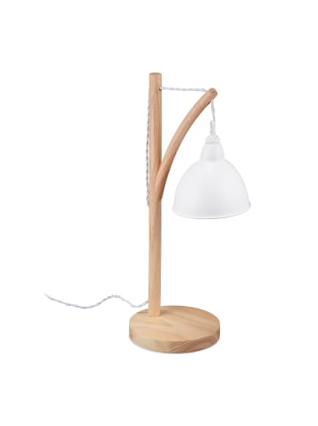 relaxdays Tischlampe in Weiß - (B)18 x (H)52 x (T)26 cm