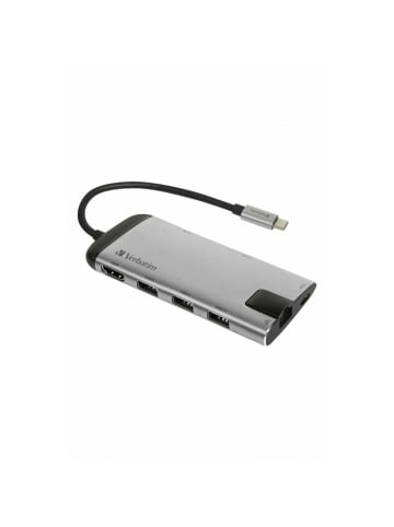 COFI 1453 USB-C® Multiport-Hub - Hub, Multiport, 3x USB 3.0-A, HDMI 4K, RJ45 in Silber